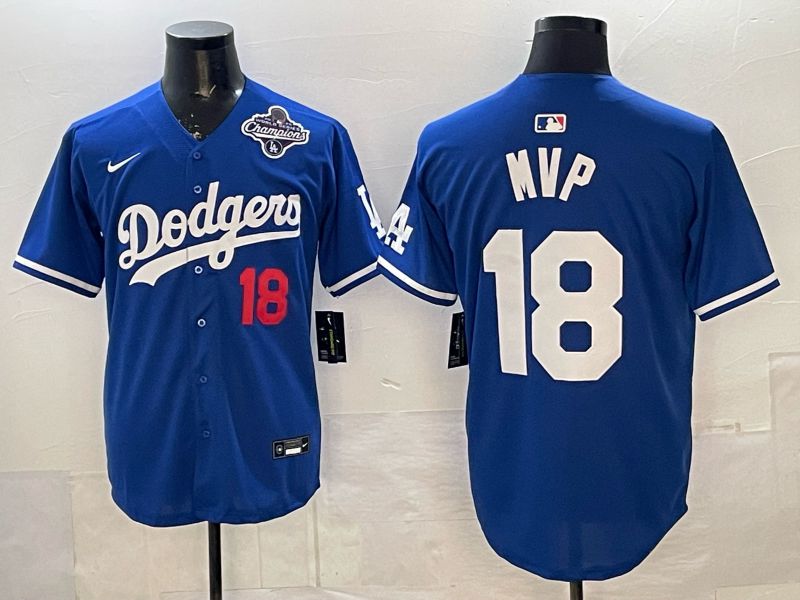 Men Los Angeles Dodgers #18 Mvp Blue 2026 Nike Game MLB Jersey 004->los angeles dodgers->MLB Jersey